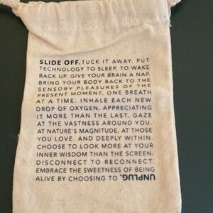 Cell phone unplug / slide off Drawstring Pouch